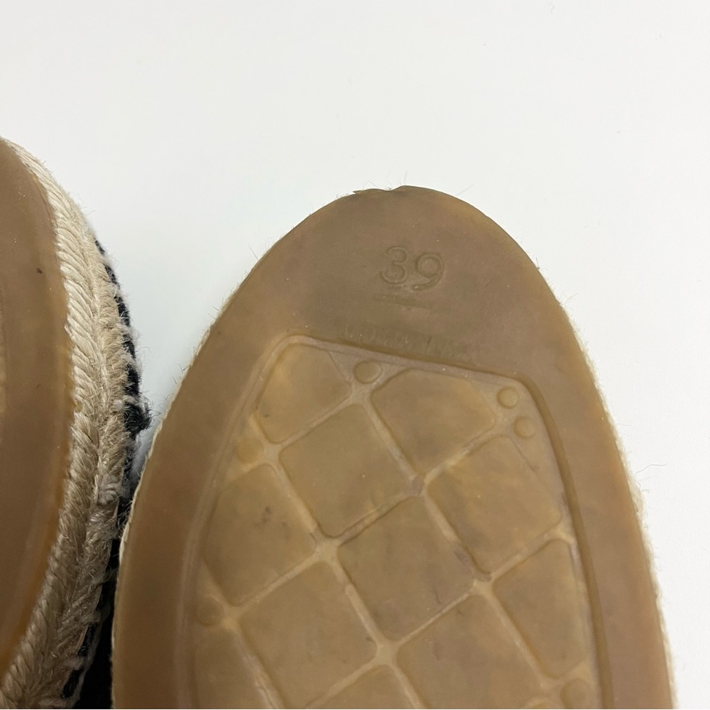 Chanel CC Logo Plaid Wool Espadrilles Size 39 - Picture 11 of 12